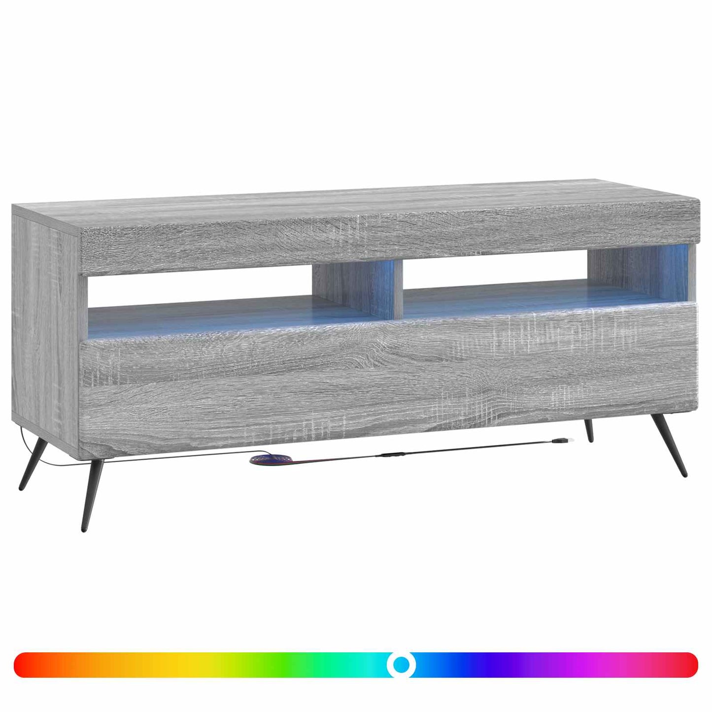 LED TV szekrény Szürke Sonoma Szerelt Fa