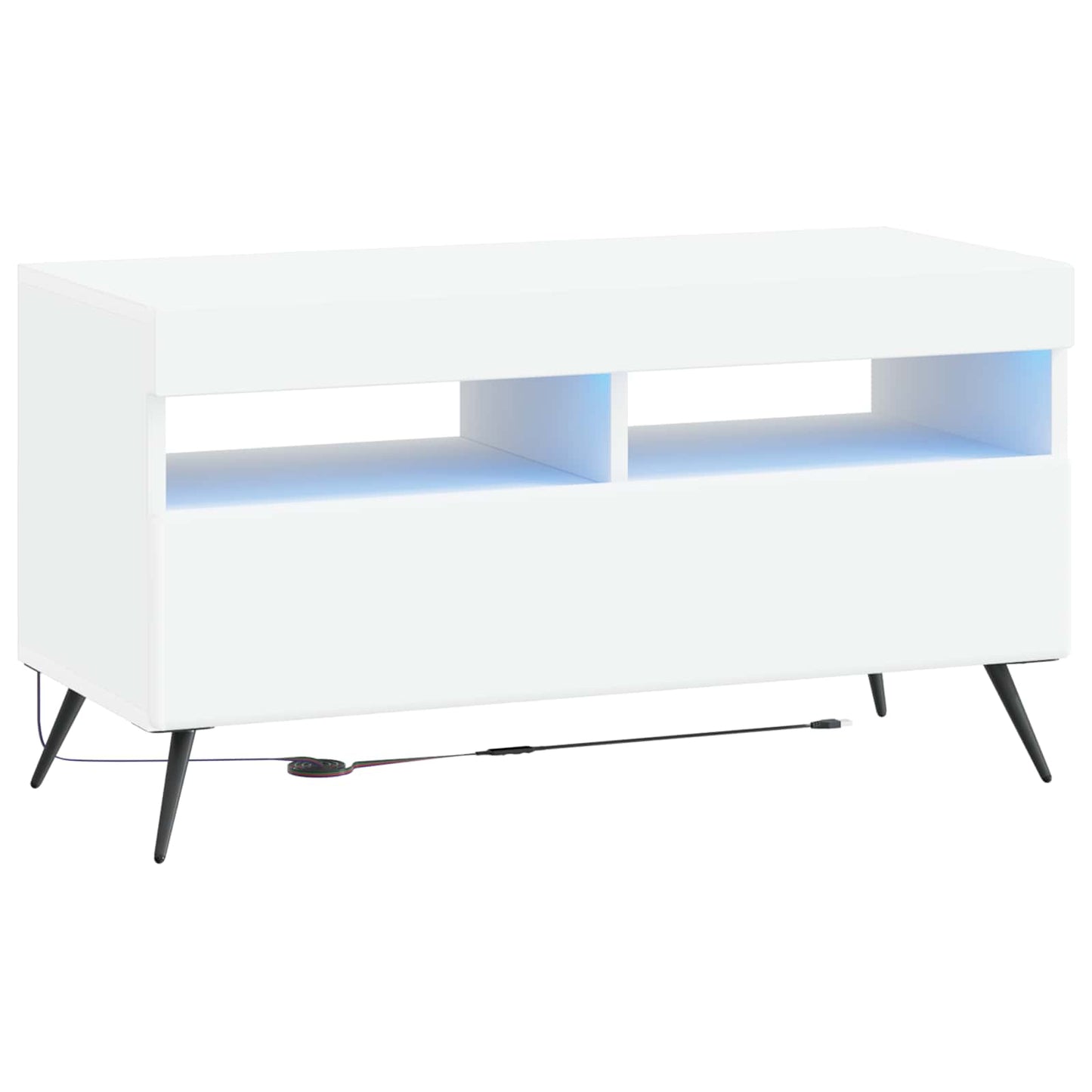 LED TV szekrény Fehér Szerelt Fa