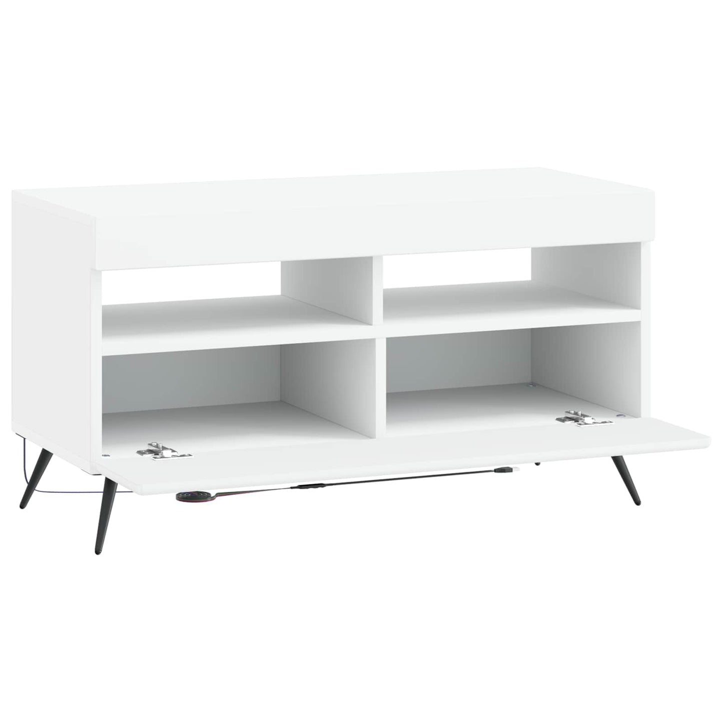 LED TV szekrény Fehér Szerelt Fa
