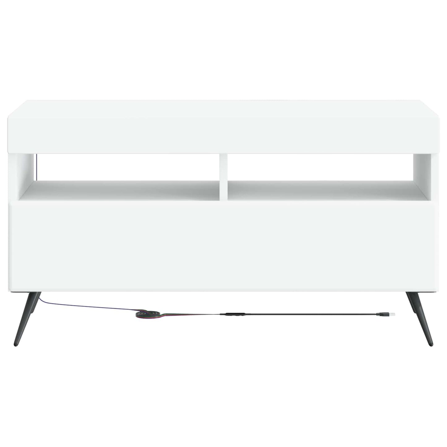 LED TV szekrény Fehér Szerelt Fa