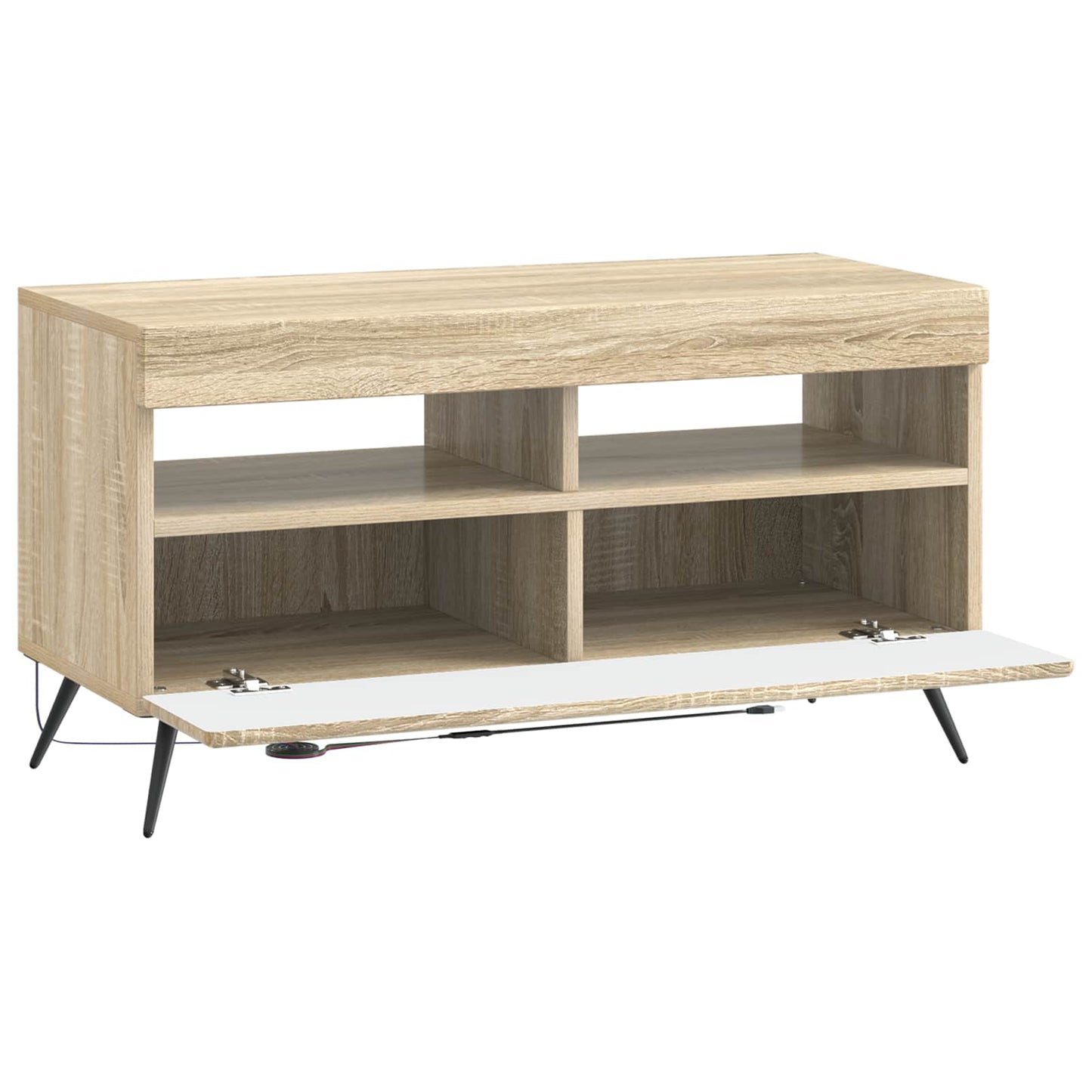 LED TV szekrény Sonoma Tölgy Szerelt Fa