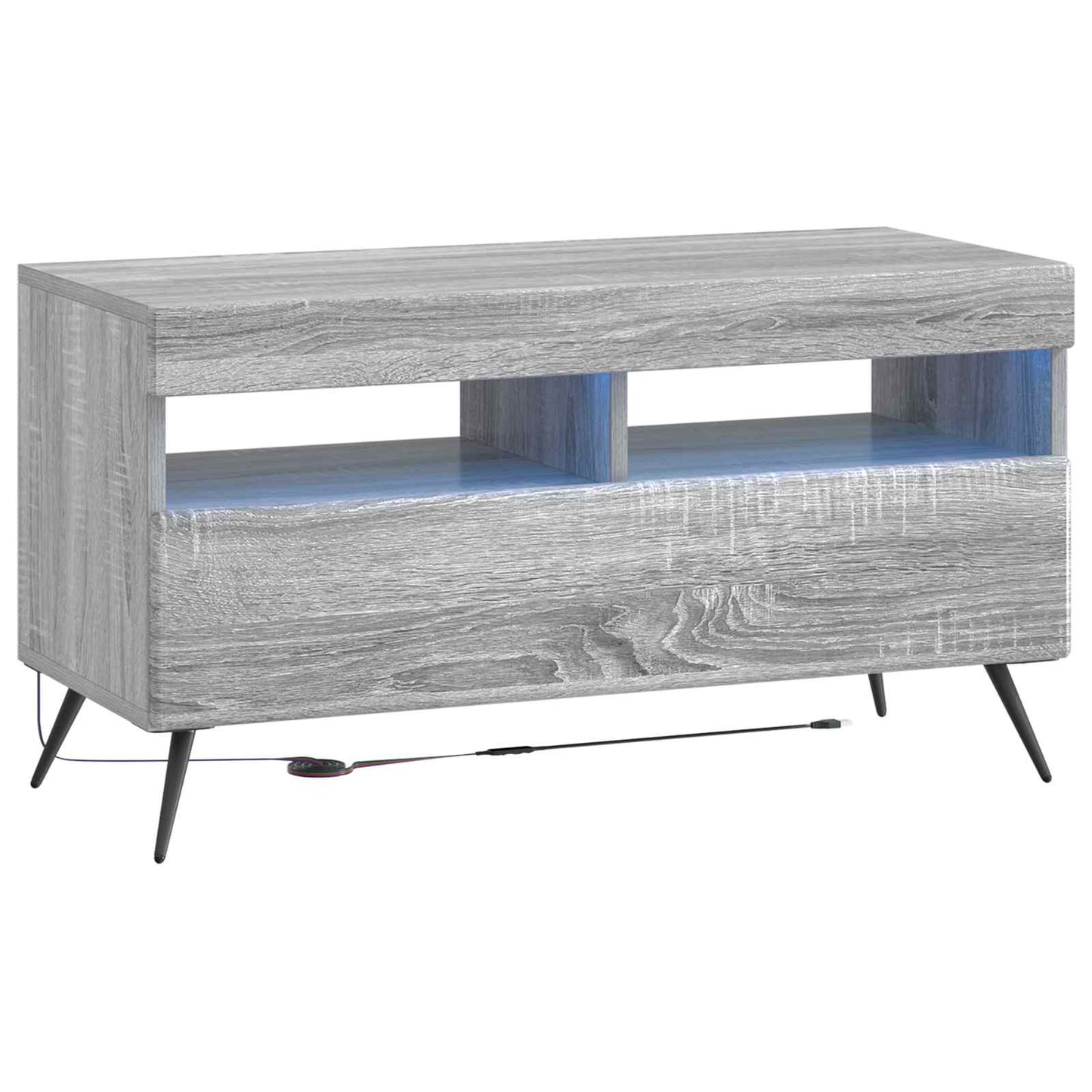 LED TV szekrény Szürke Sonoma Szerelt Fa
