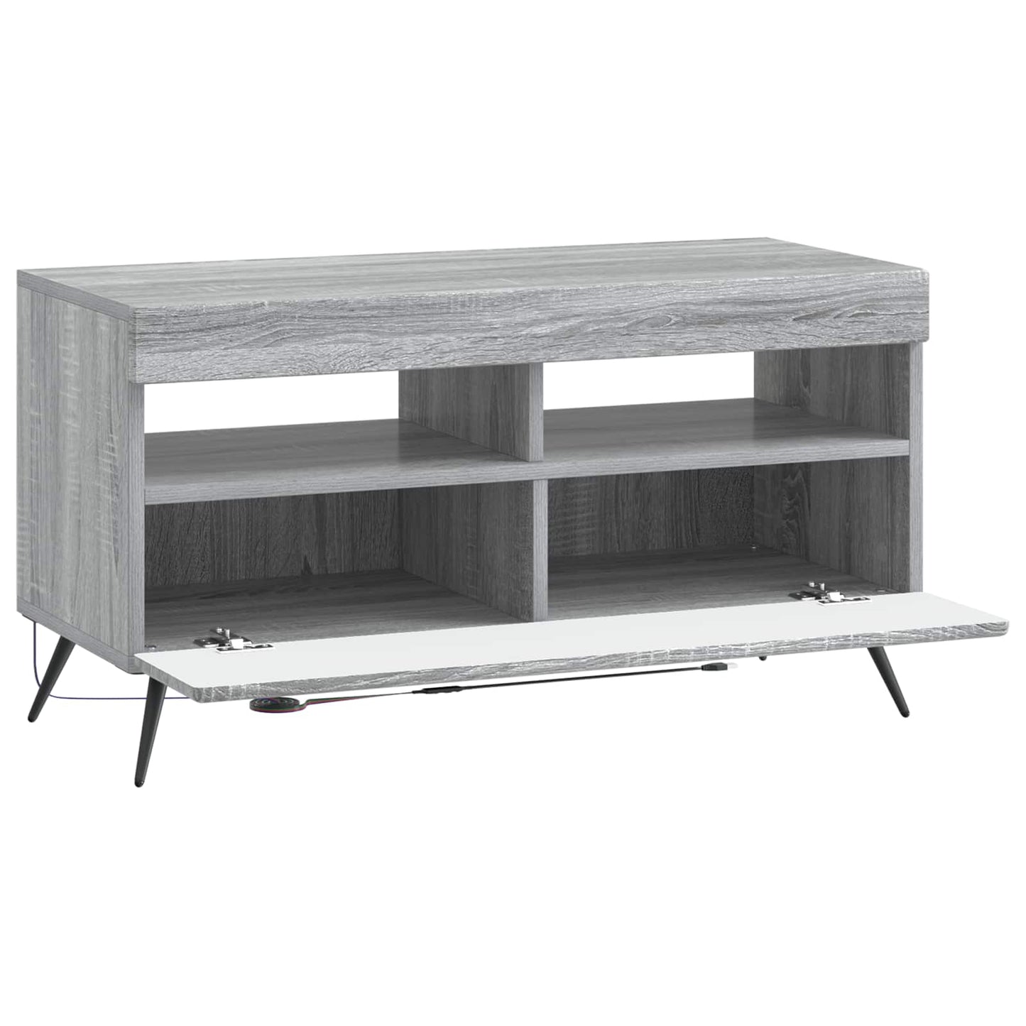 LED TV szekrény Szürke Sonoma Szerelt Fa