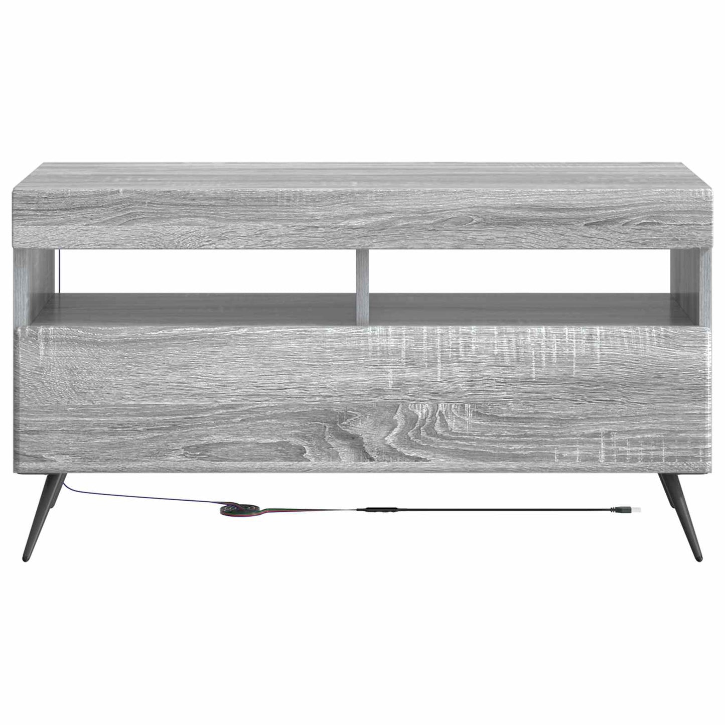LED TV szekrény Szürke Sonoma Szerelt Fa