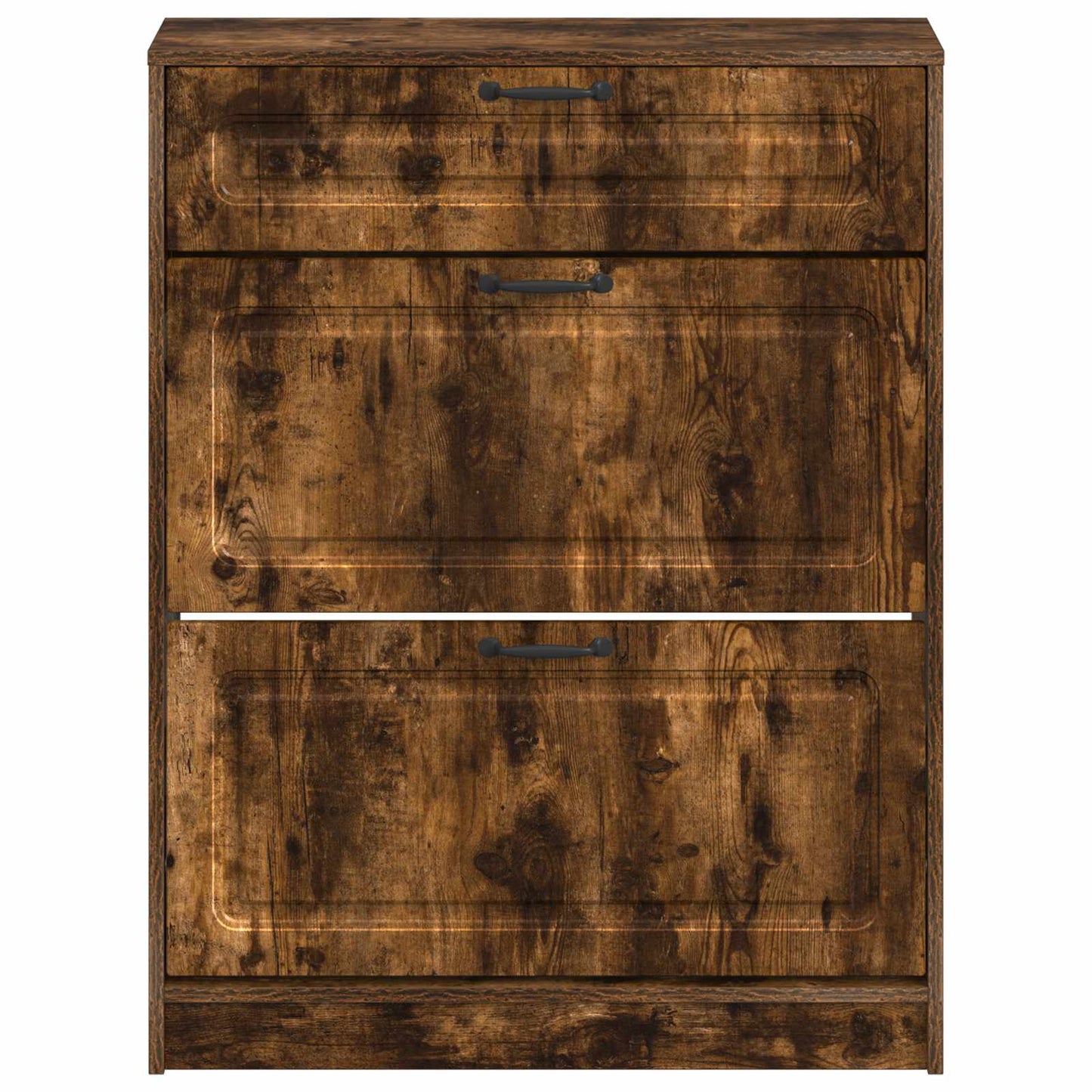 Cipőszekrény UTRECHT 78 x 24 x 100 cm Szerelt Fa Füstös Tölgy