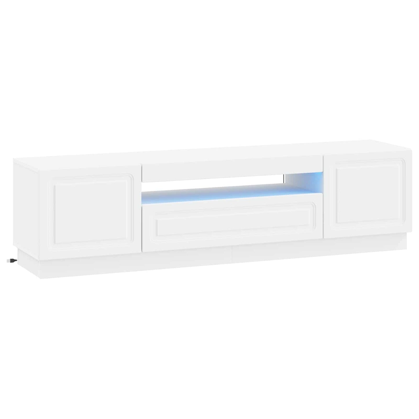 LED TV szekrény Fehér Szerelt Fa