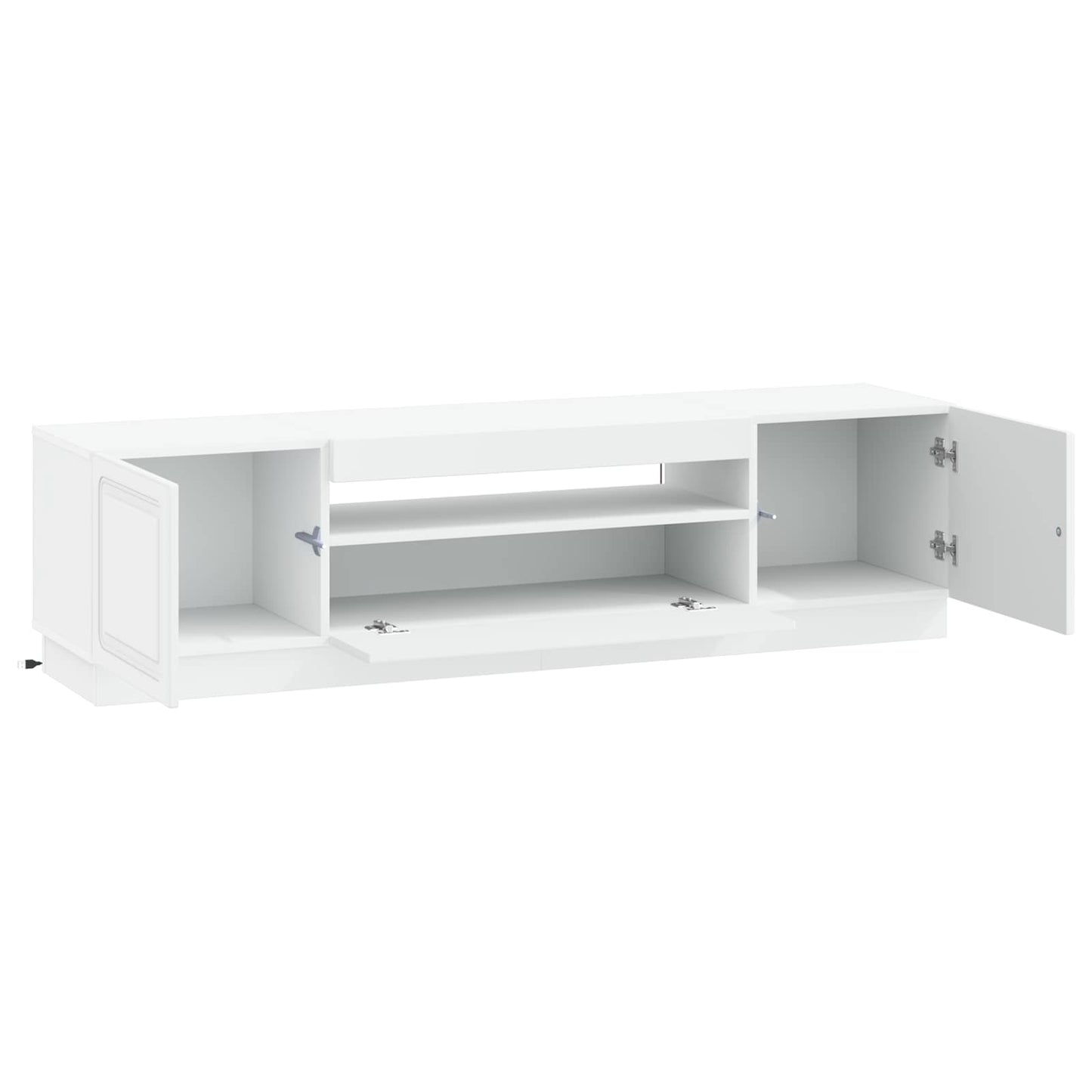 LED TV szekrény Fehér Szerelt Fa