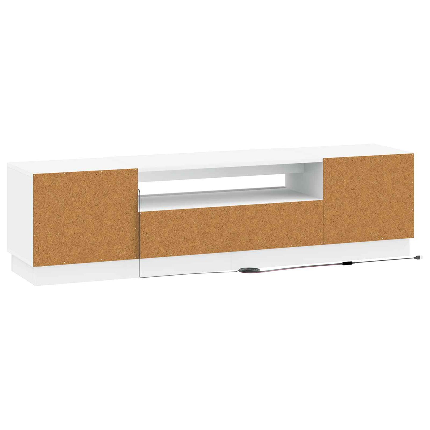 LED TV szekrény Fehér Szerelt Fa