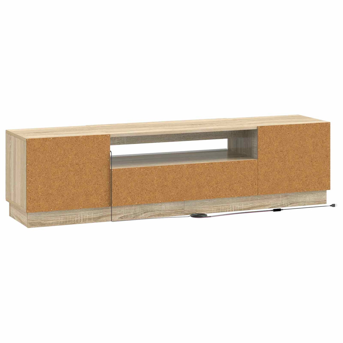 LED TV szekrény Sonoma Tölgy Szerelt Fa