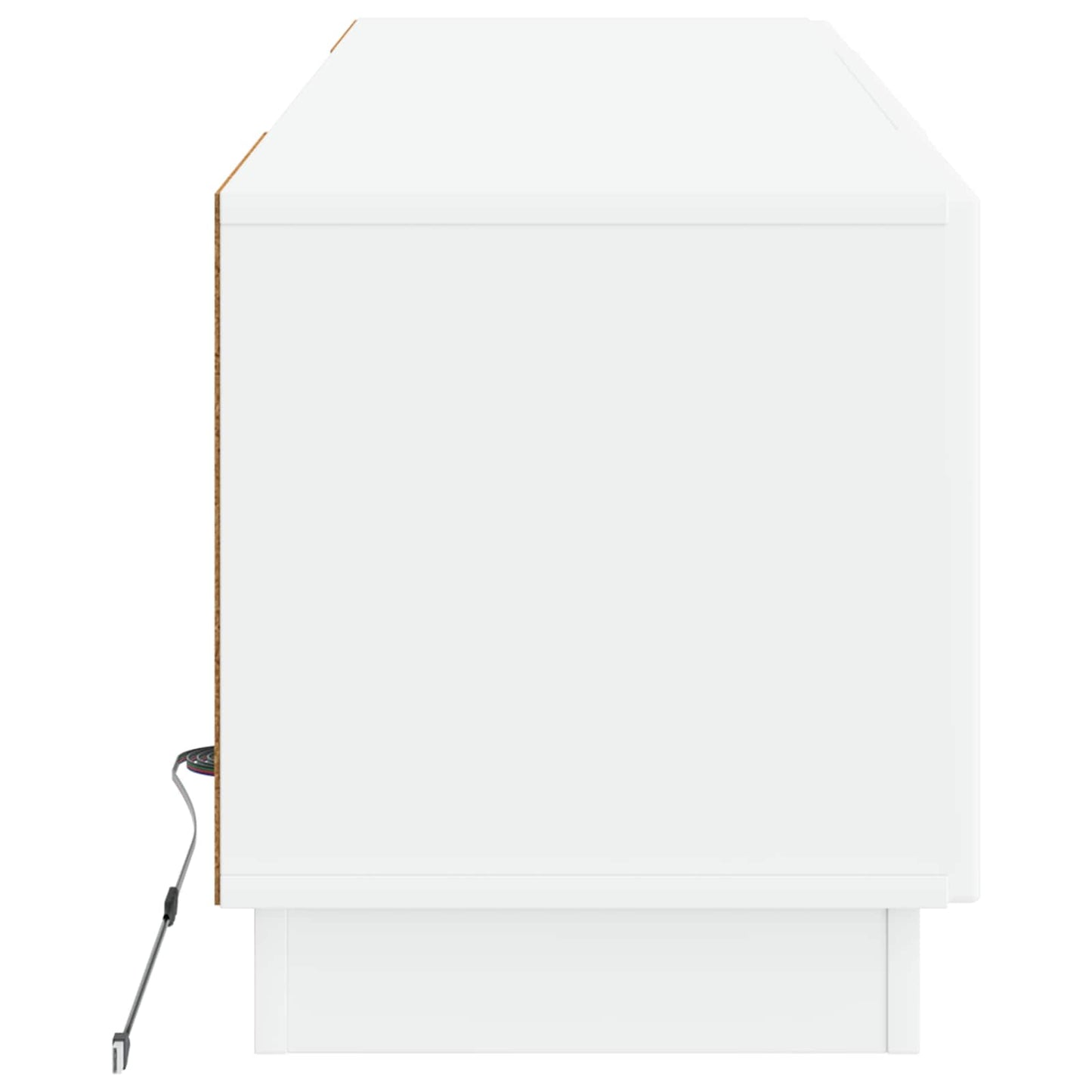 LED TV szekrény Magasfényű Fehér Szerelt Fa