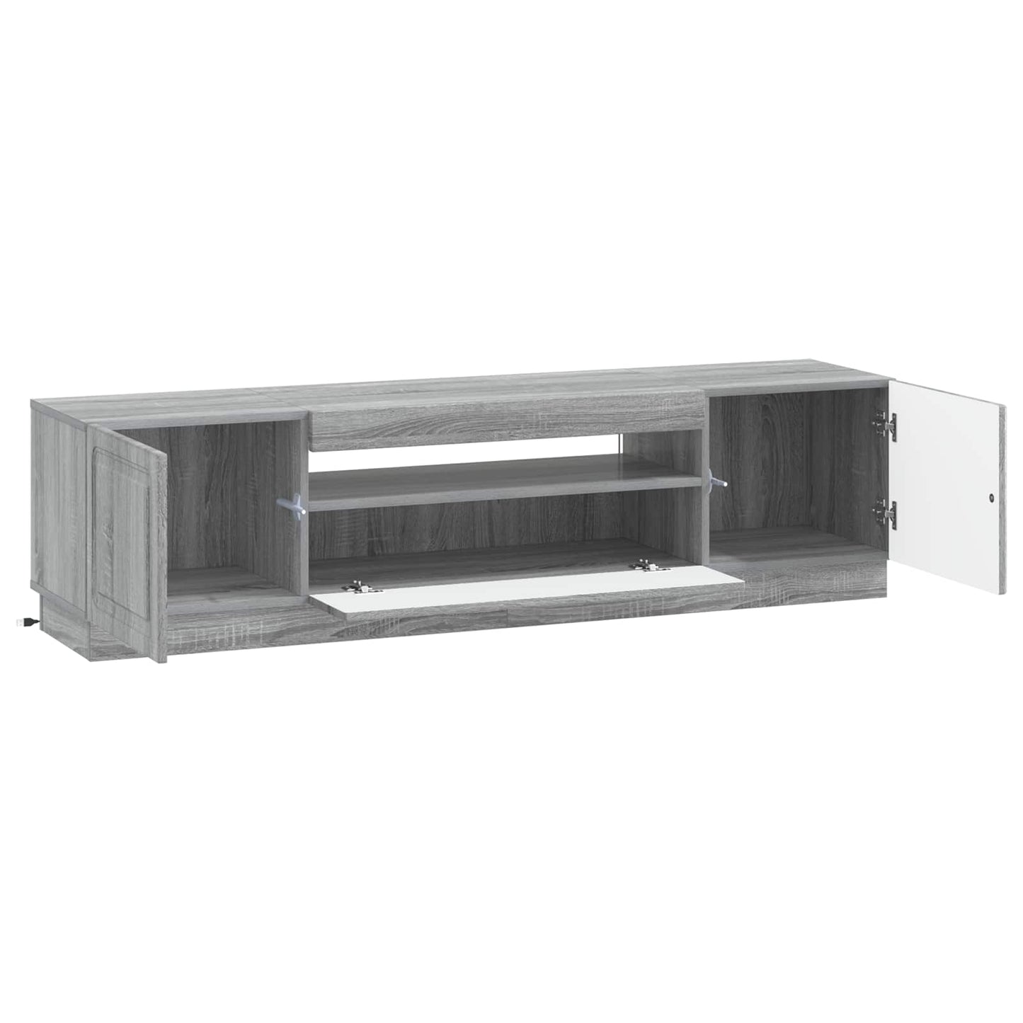 LED TV szekrény Szürke Sonoma Szerelt Fa