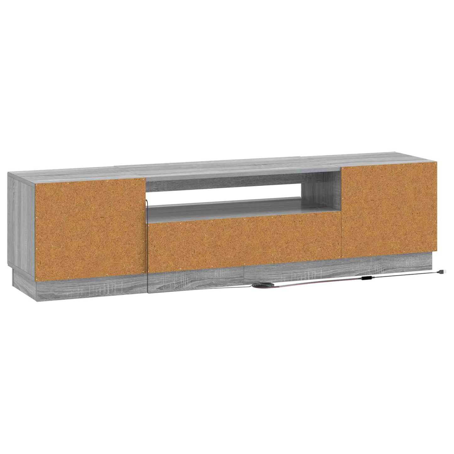 LED TV szekrény Szürke Sonoma Szerelt Fa