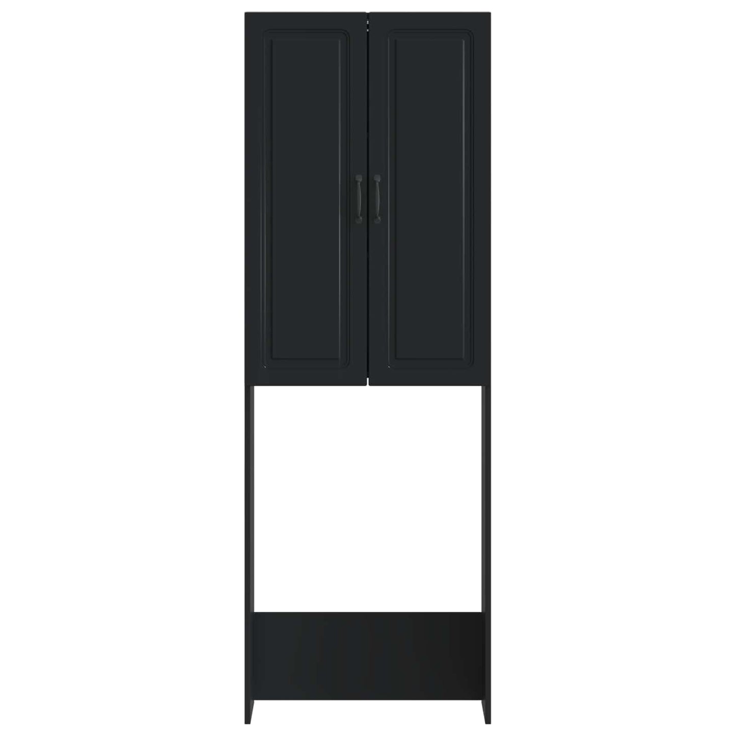 WC Szekrény UTRECHT Fekete 66 x 25,5 x 190 cm Szerelt Fa