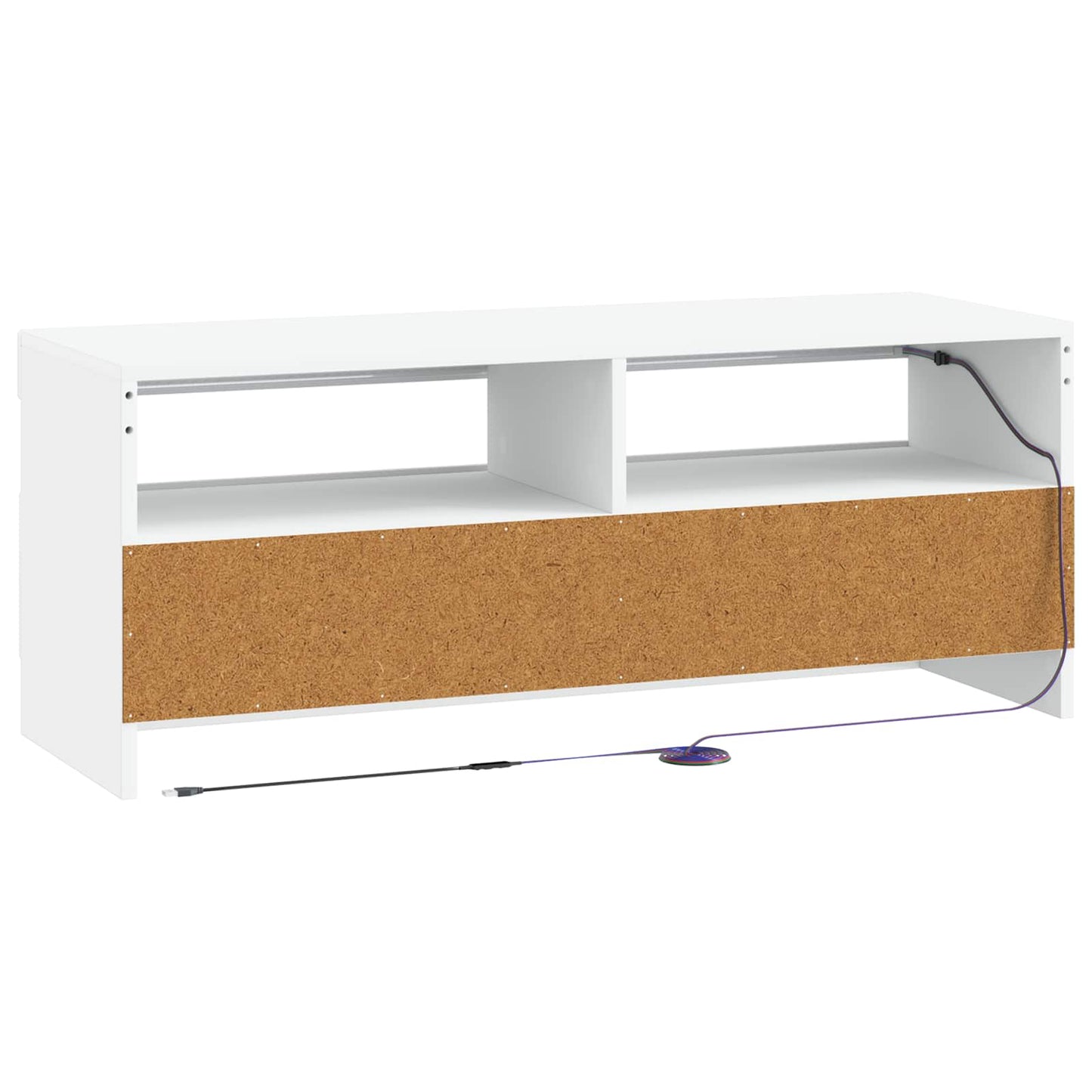 LED TV szekrény Fehér Szerelt Fa