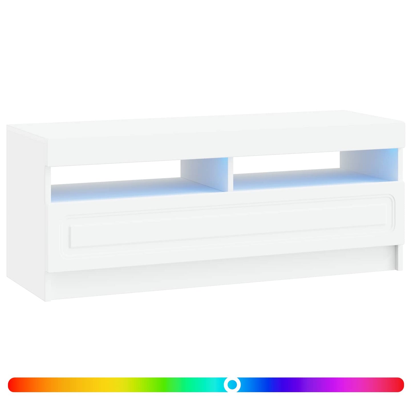 LED TV szekrény Fehér Szerelt Fa