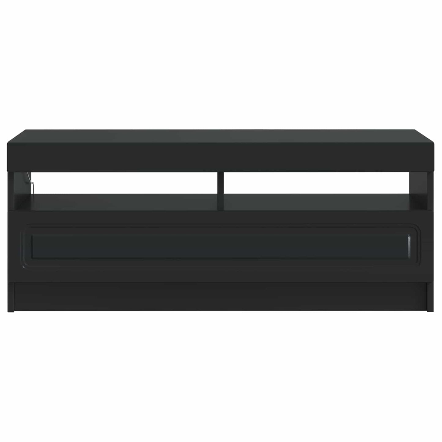 LED TV szekrény Fekete Szerelt Fa