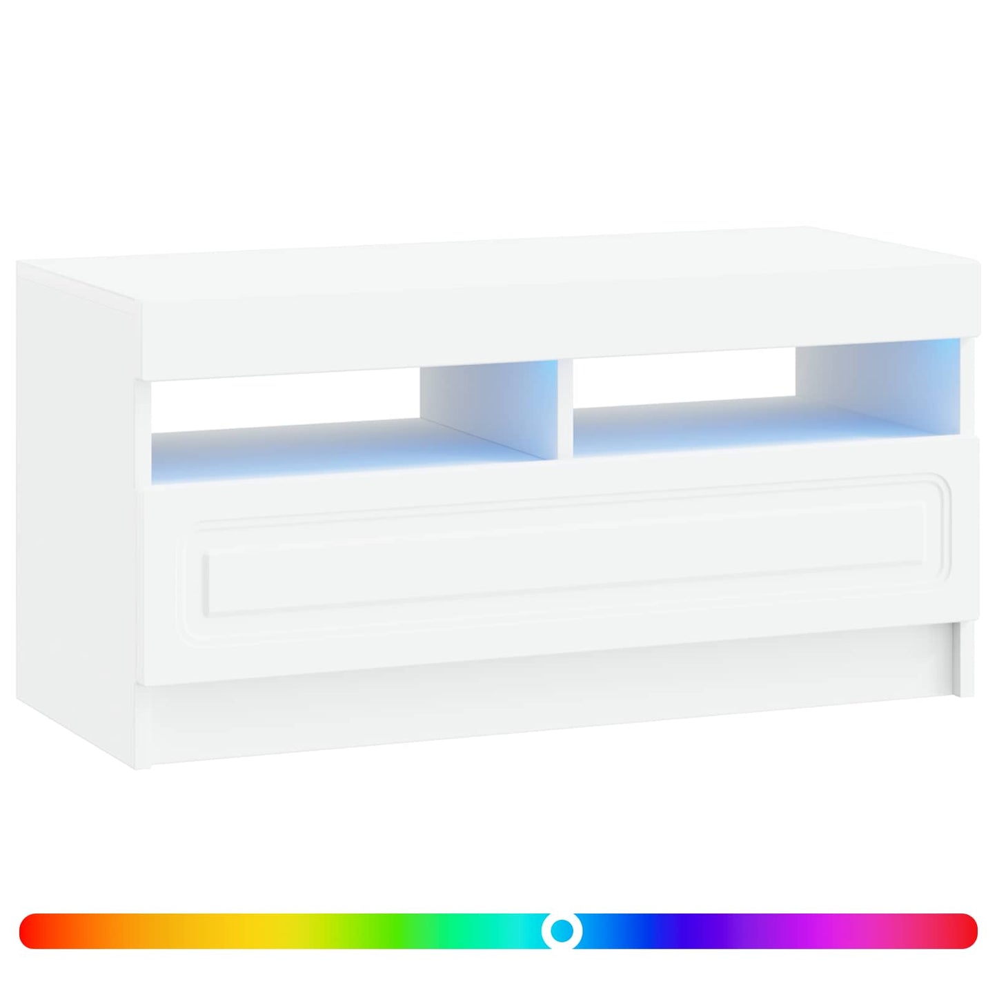 LED TV szekrény Fehér Szerelt Fa