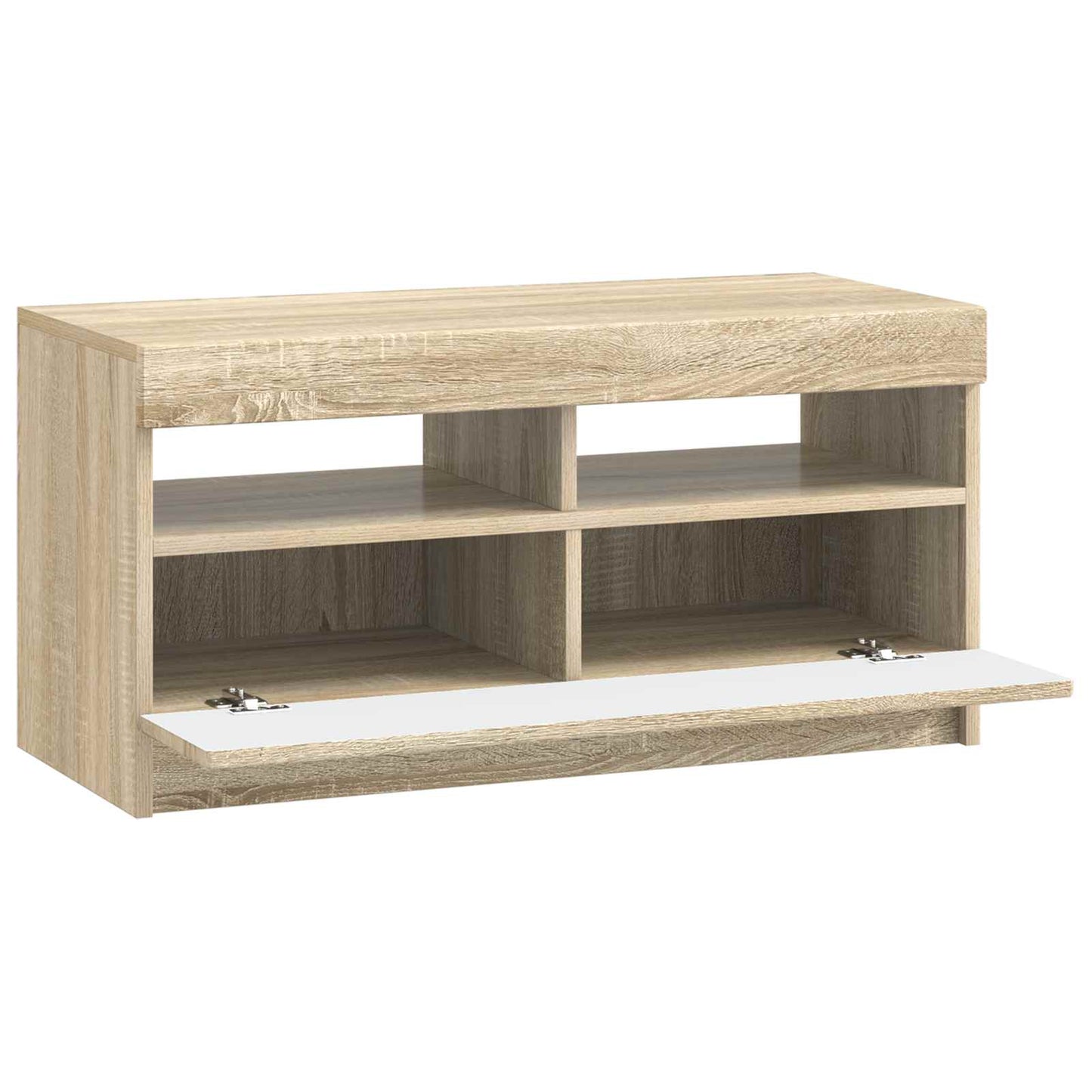 LED TV szekrény Sonoma Tölgy Szerelt Fa