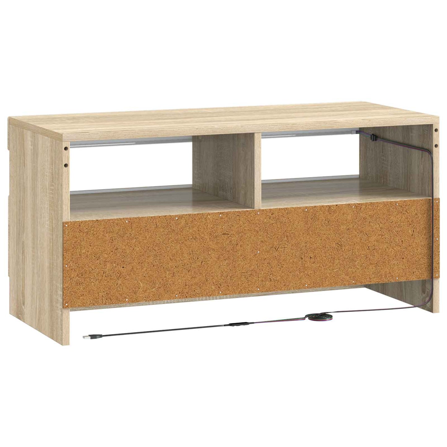 LED TV szekrény Sonoma Tölgy Szerelt Fa