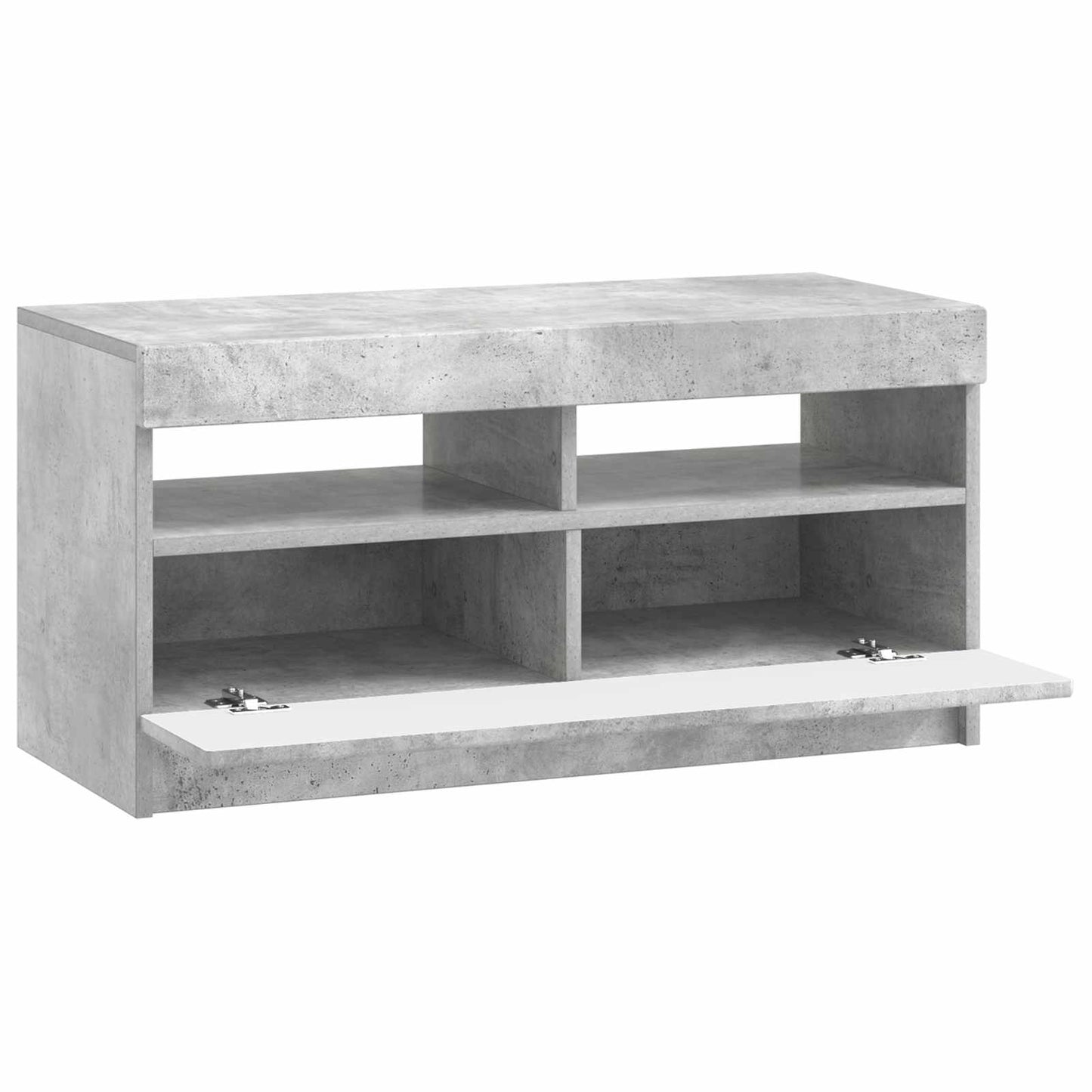 LED TV szekrény Betonszürke Szerelt Fa