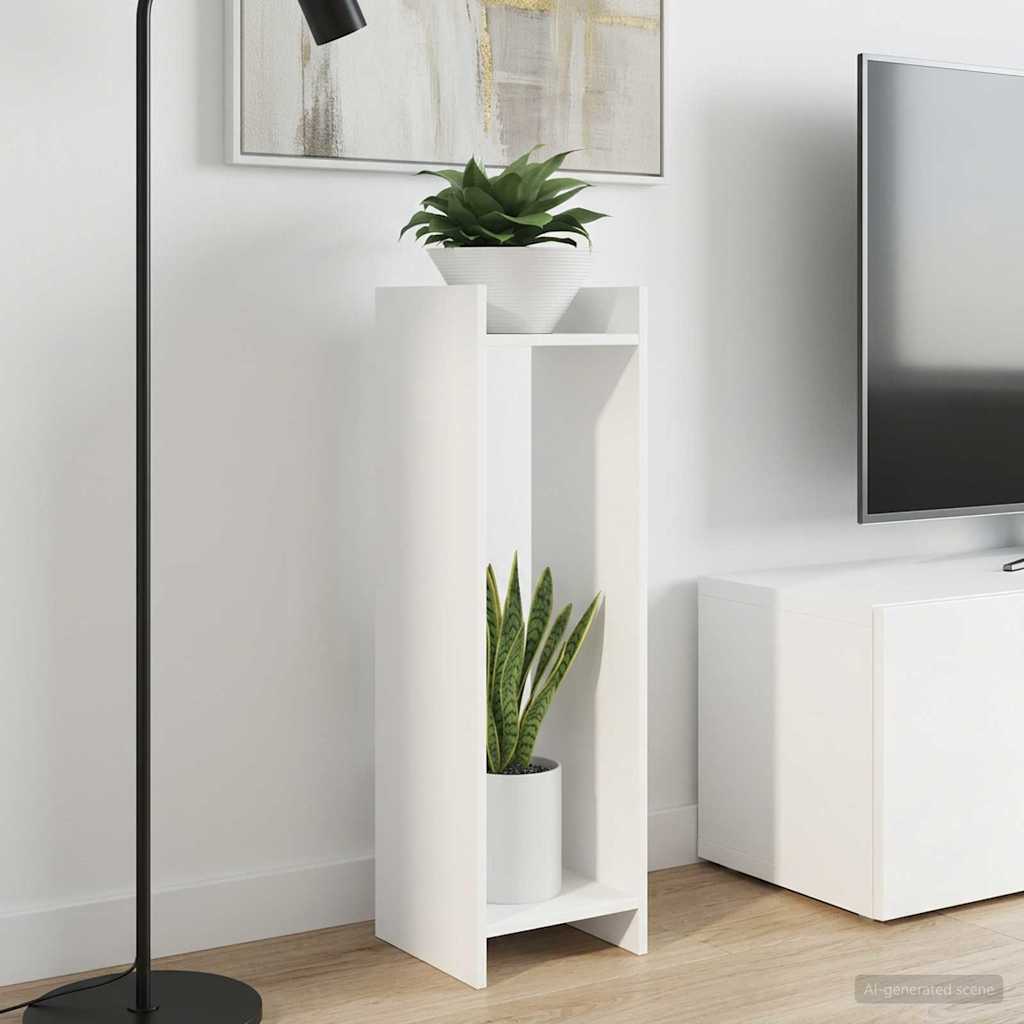 Növényállvány 2 db Fehér 30 x 30 x 100 cm Mérnöki fa