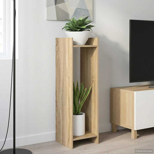 Növényállvány 2 pcs Sonoma tölgy 30 x 30 x 100 cm Mérnöki fa
