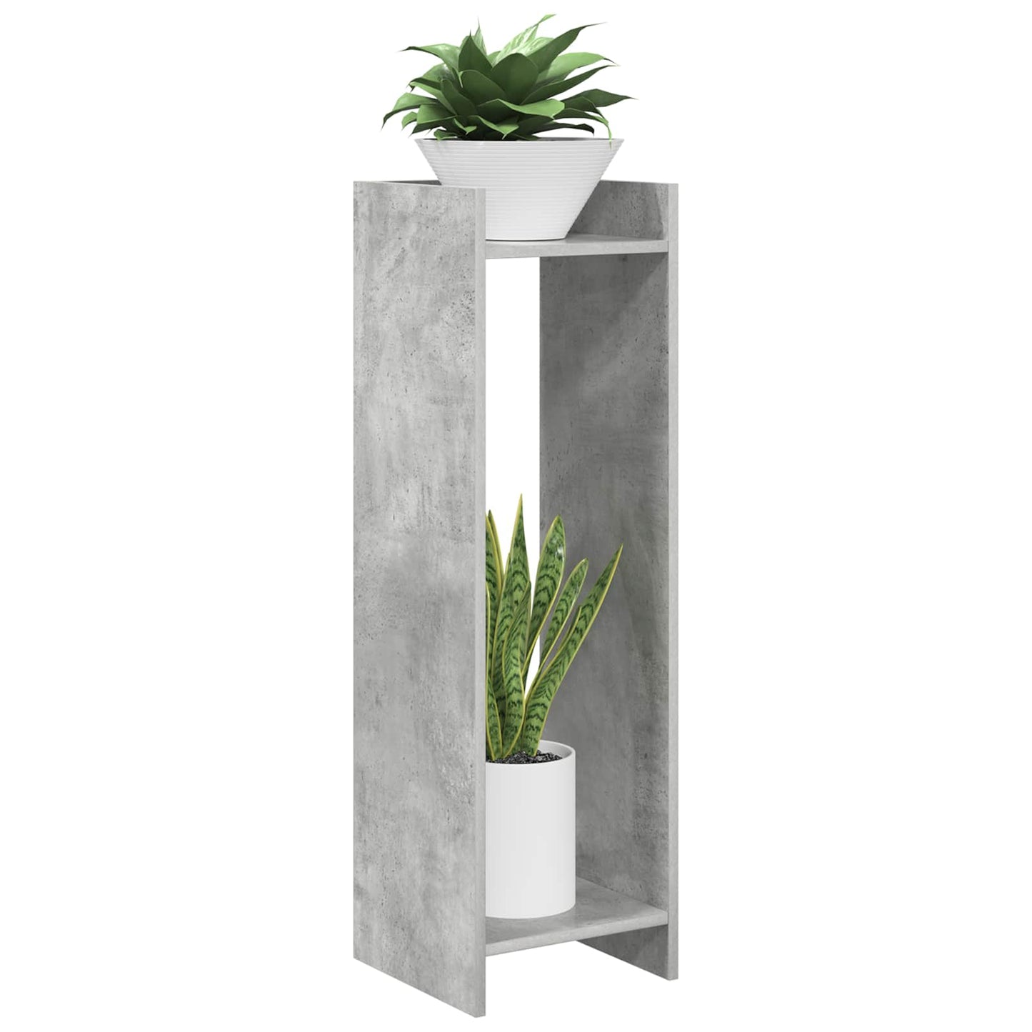 Növényállvány Beton Szürke 30 x 30 x 100 cm Mérnöki fa
