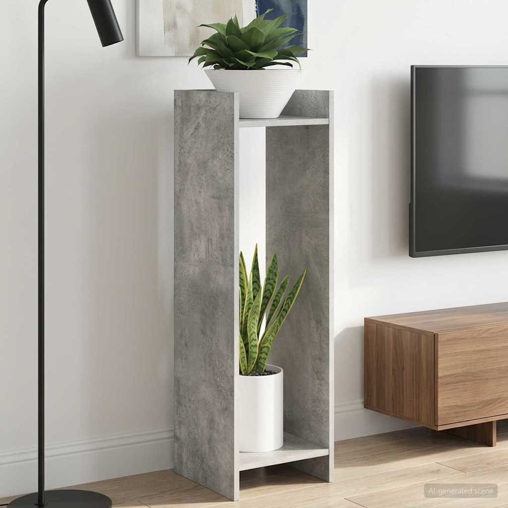 Növényállvány 2 db Beton Szürke 30 x 30 x 100 cm Mérnöki fa