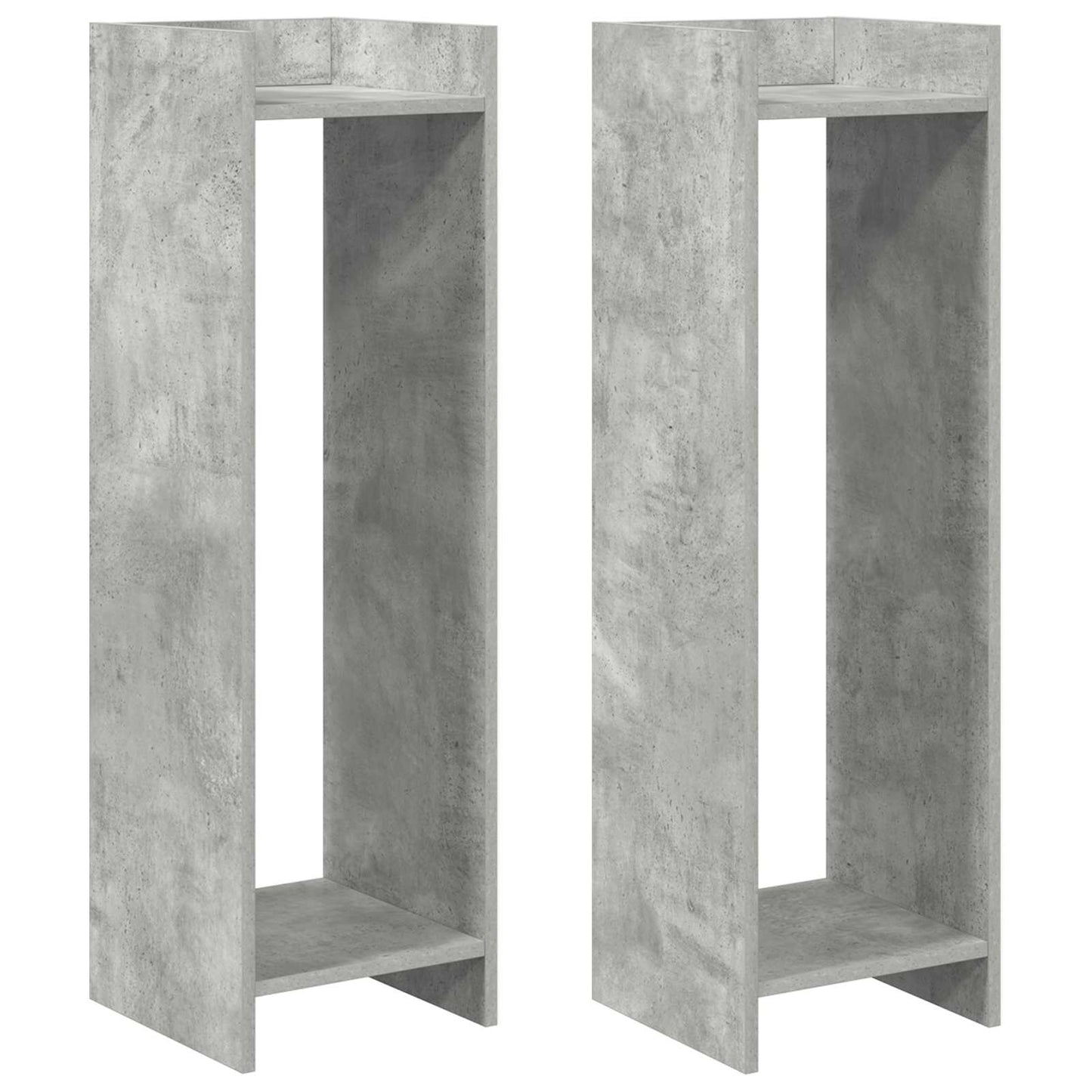 Növényállvány 2 db Beton Szürke 30 x 30 x 100 cm Mérnöki fa