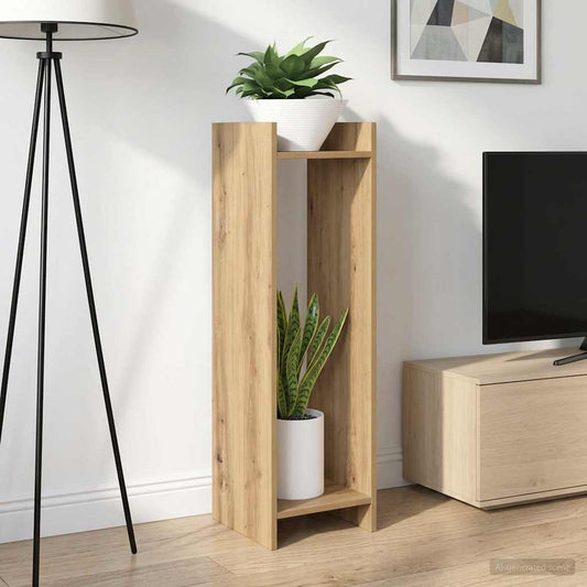 Növényállvány 2 db Kézműves Tölgy 30 x 30 x 100 cm Mérnöki fa