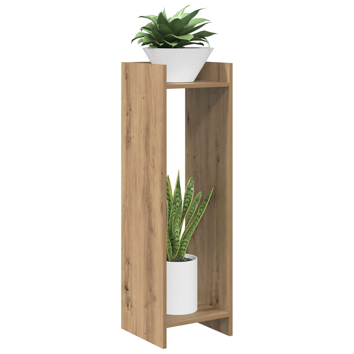Növényállvány 2 db Kézműves Tölgy 30 x 30 x 100 cm Mérnöki fa