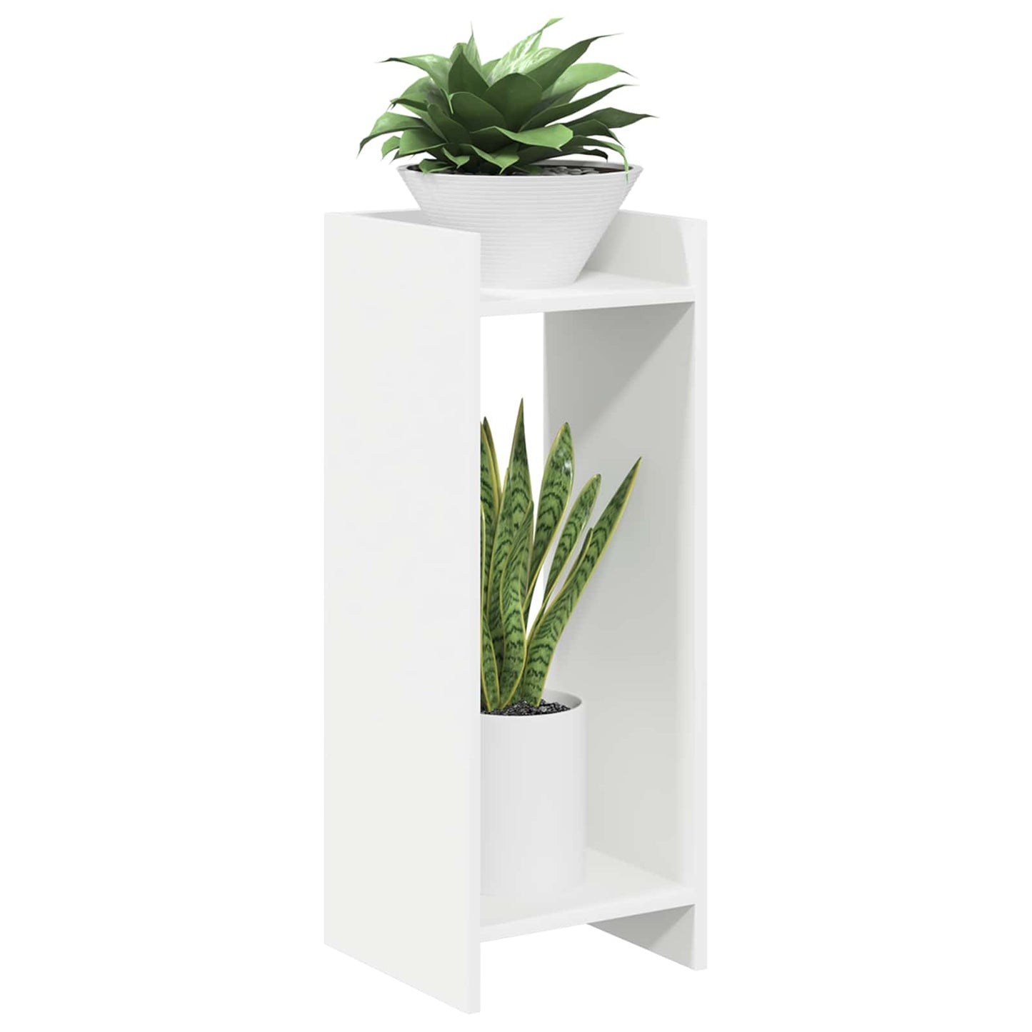 Növényállvány 2 db Fehér 30 x 30 x 80 cm Mérnöki fa