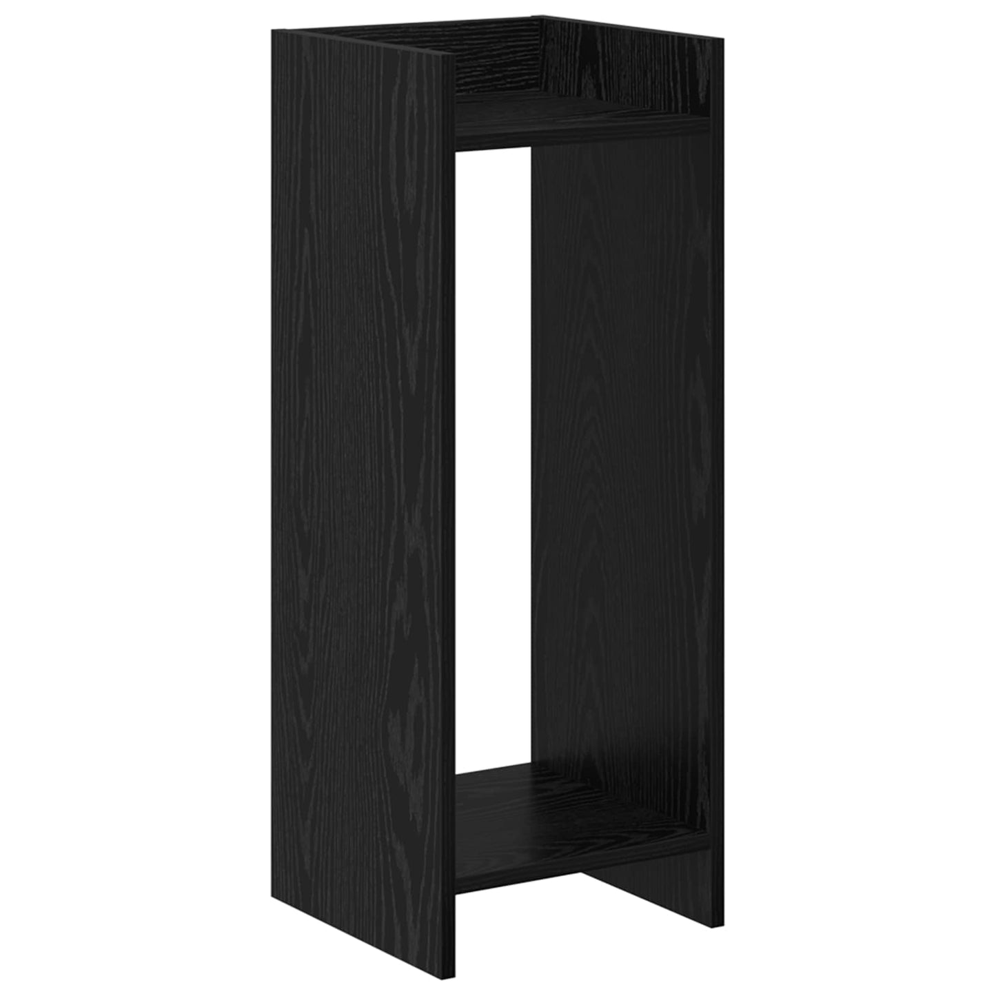 Növényállvány polcokkal Fekete Tölgy 30 x 30 x 80 cm Mérnöki fa