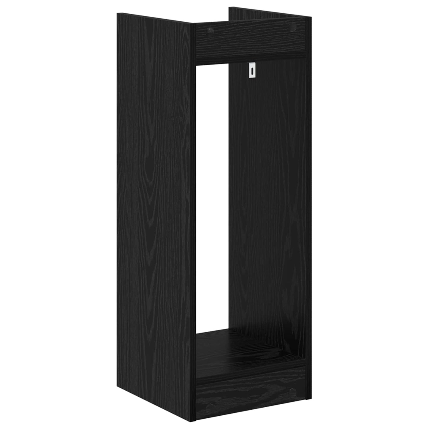 Növényállvány polcokkal Fekete Tölgy 30 x 30 x 80 cm Mérnöki fa