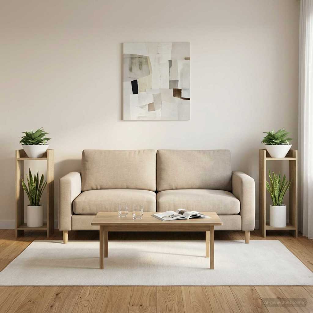 Növényállvány 2 db Sonoma tölgy 30 x 30 x 80 cm Mérnöki fa
