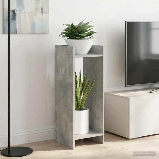 Növényállvány 2 pcs Beton Szürke 30 x 30 x 80 cm Mérnöki fa