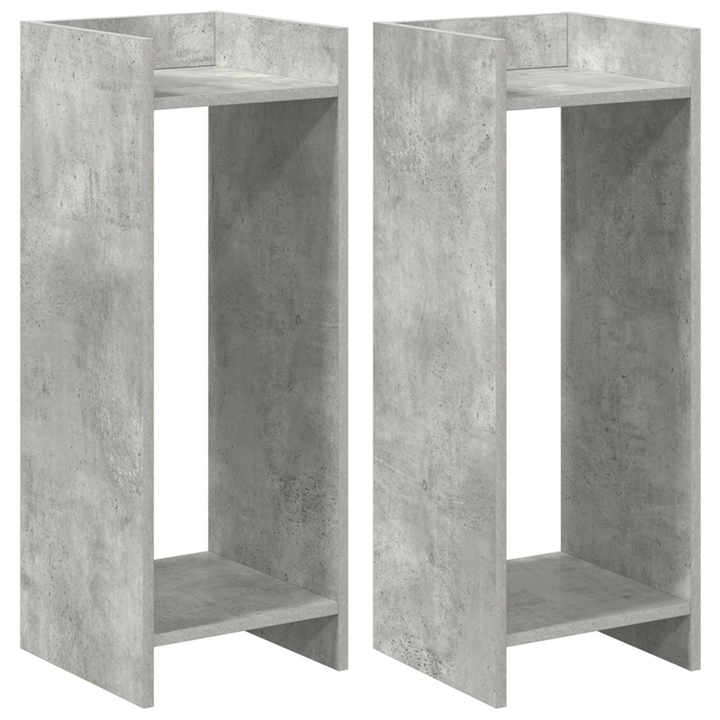 Növényállvány 2 db Beton Szürke 30 x 30 x 80 cm Mérnöki fa