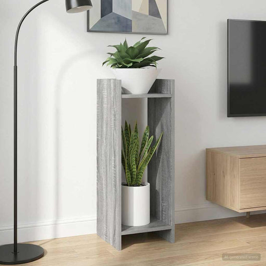 Növényállvány 2 pcs Szürke Sonoma 30 x 30 x 80 cm Mérnöki fa