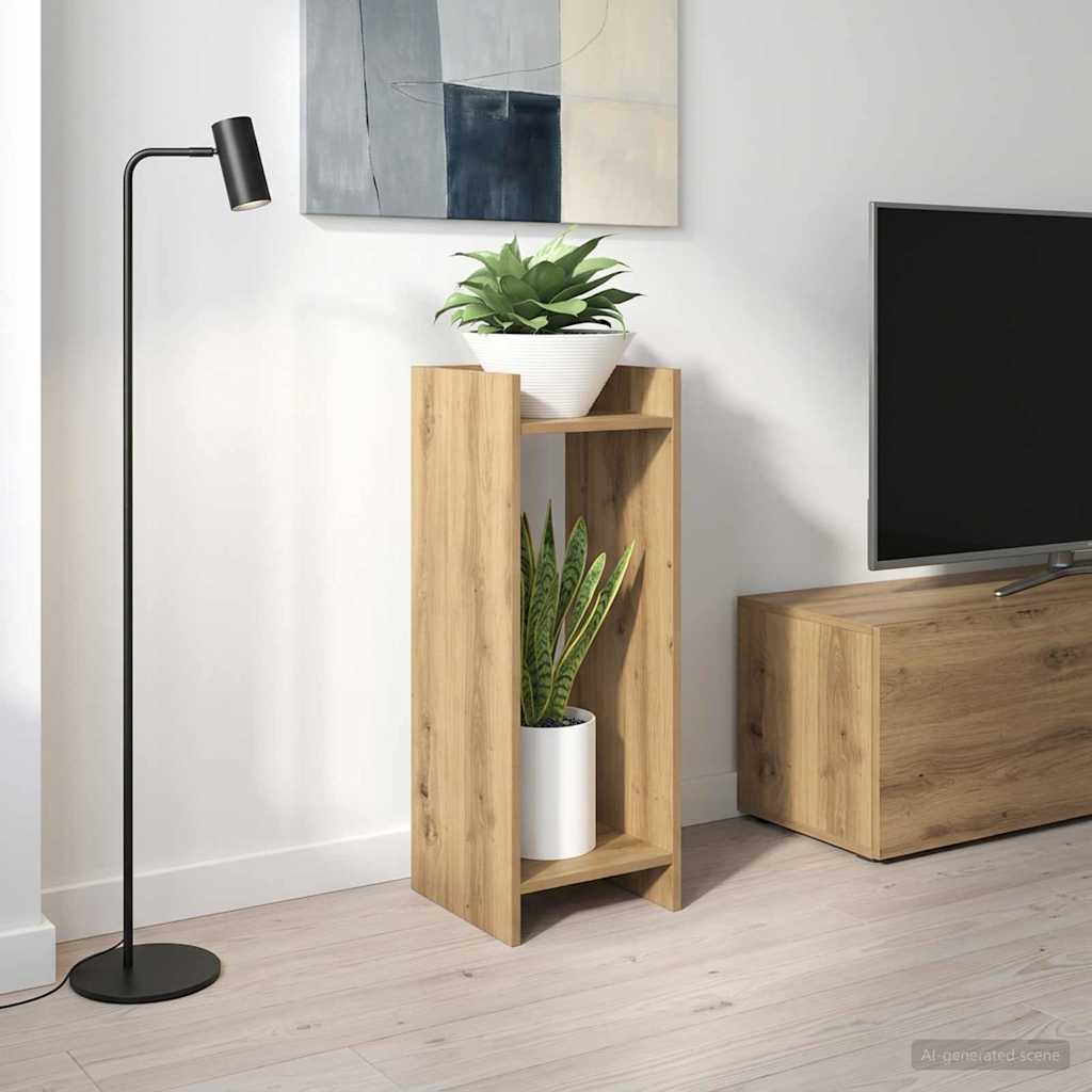 Növényállvány Kézműves Tölgy 30 x 30 x 80 cm Mérnöki fa