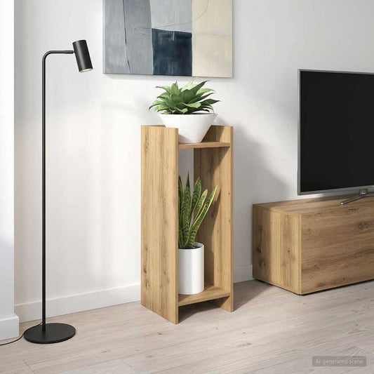 Növényállvány Kézműves Tölgy 30 x 30 x 80 cm Mérnöki fa