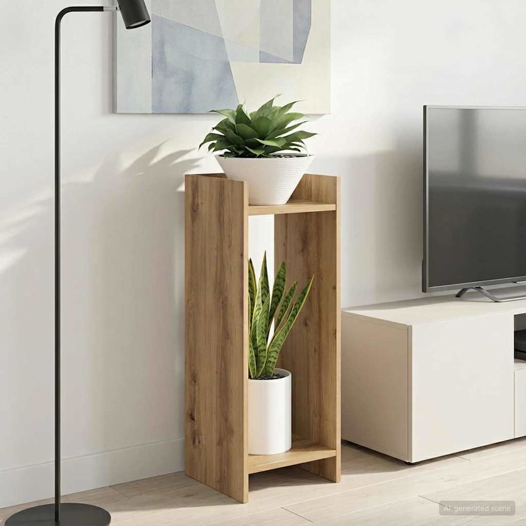 Növényállvány 2 db Kézműves Tölgy 30 x 30 x 80 cm Mérnöki fa