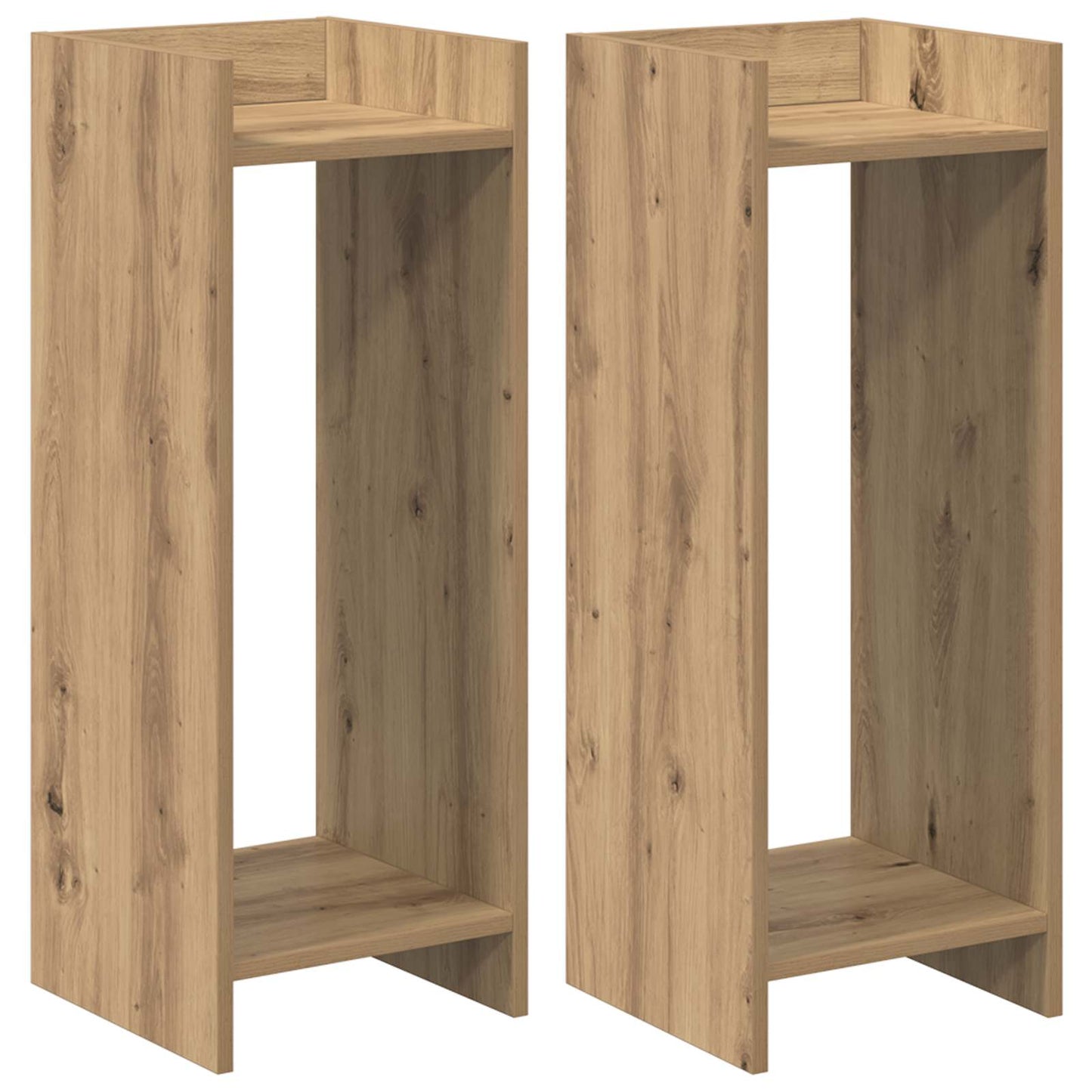 Növényállvány 2 db Kézműves Tölgy 30 x 30 x 80 cm Mérnöki fa