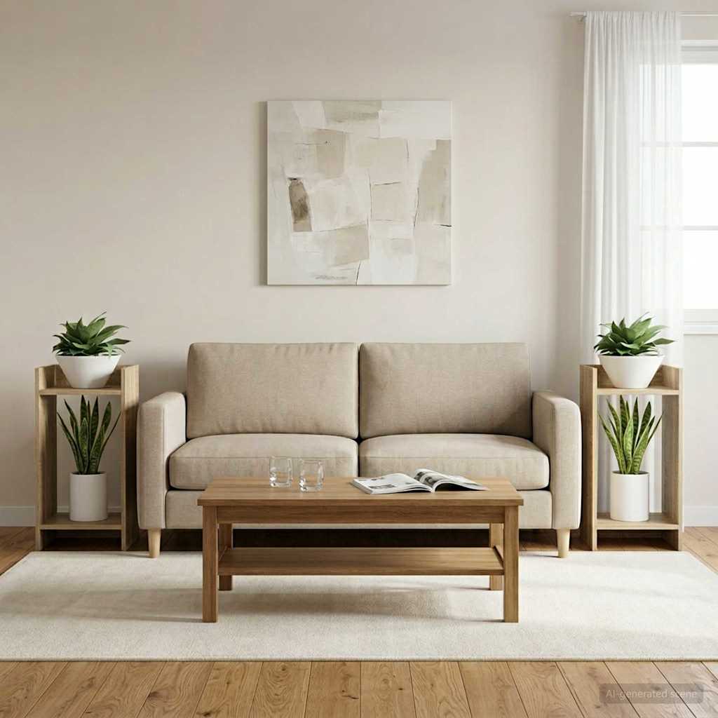 Növényállvány 2 db Sonoma tölgy 30 x 30 x 60 cm Mérnöki fa