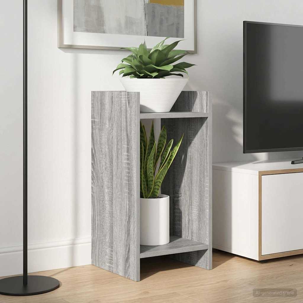 Növényállvány 2 db Szürke Sonoma 30 x 30 x 60 cm Mérnöki fa