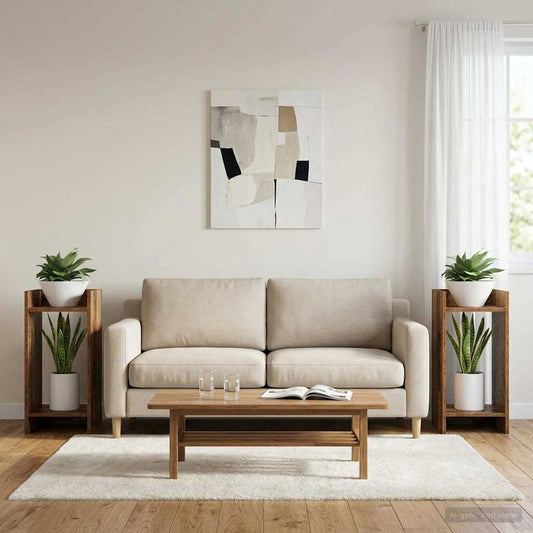 Növényállvány 2 pcs Öreg fa 30 x 30 x 60 cm Mérnöki fa