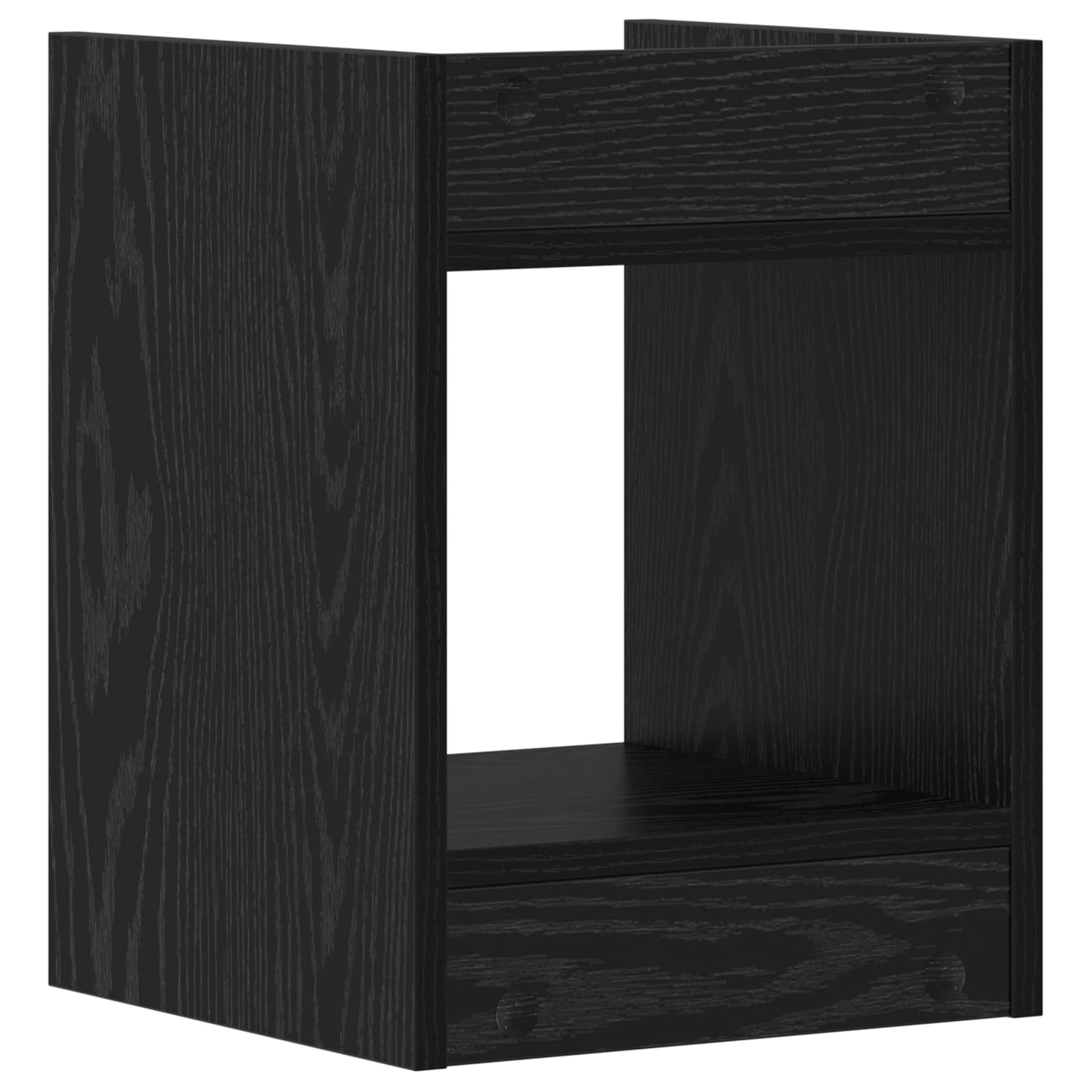 Növényállvány 2 db Fekete Tölgy 30 x 30 x 40 cm Mérnöki fa