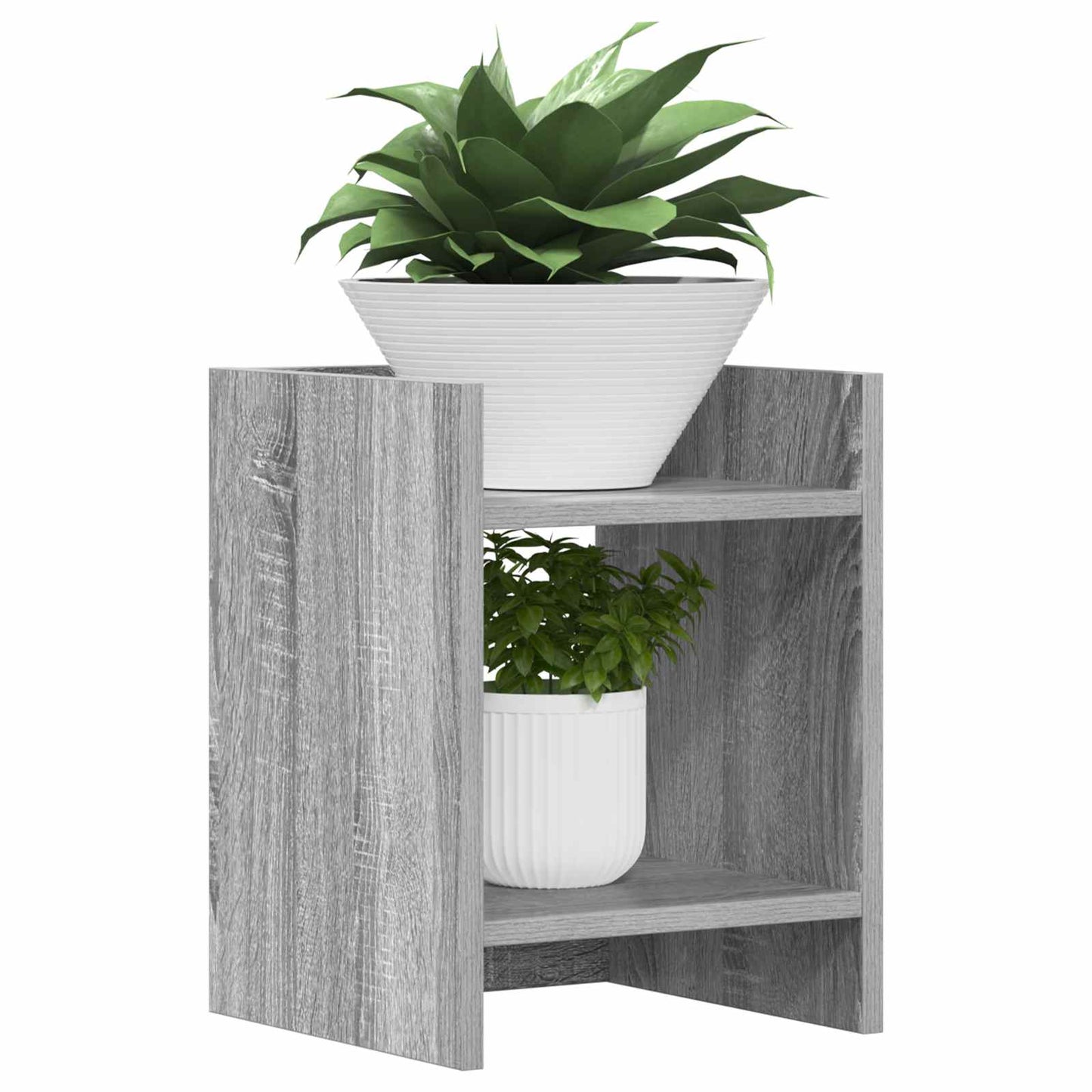 Növényállvány 2 pcs Szürke Sonoma 30 x 30 x 40 cm Mérnöki fa