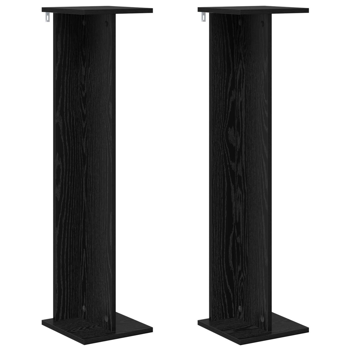 Növényállvány 2 db Fekete Tölgy 25 x 25,5 x 100,5 cm Mérnöki fa