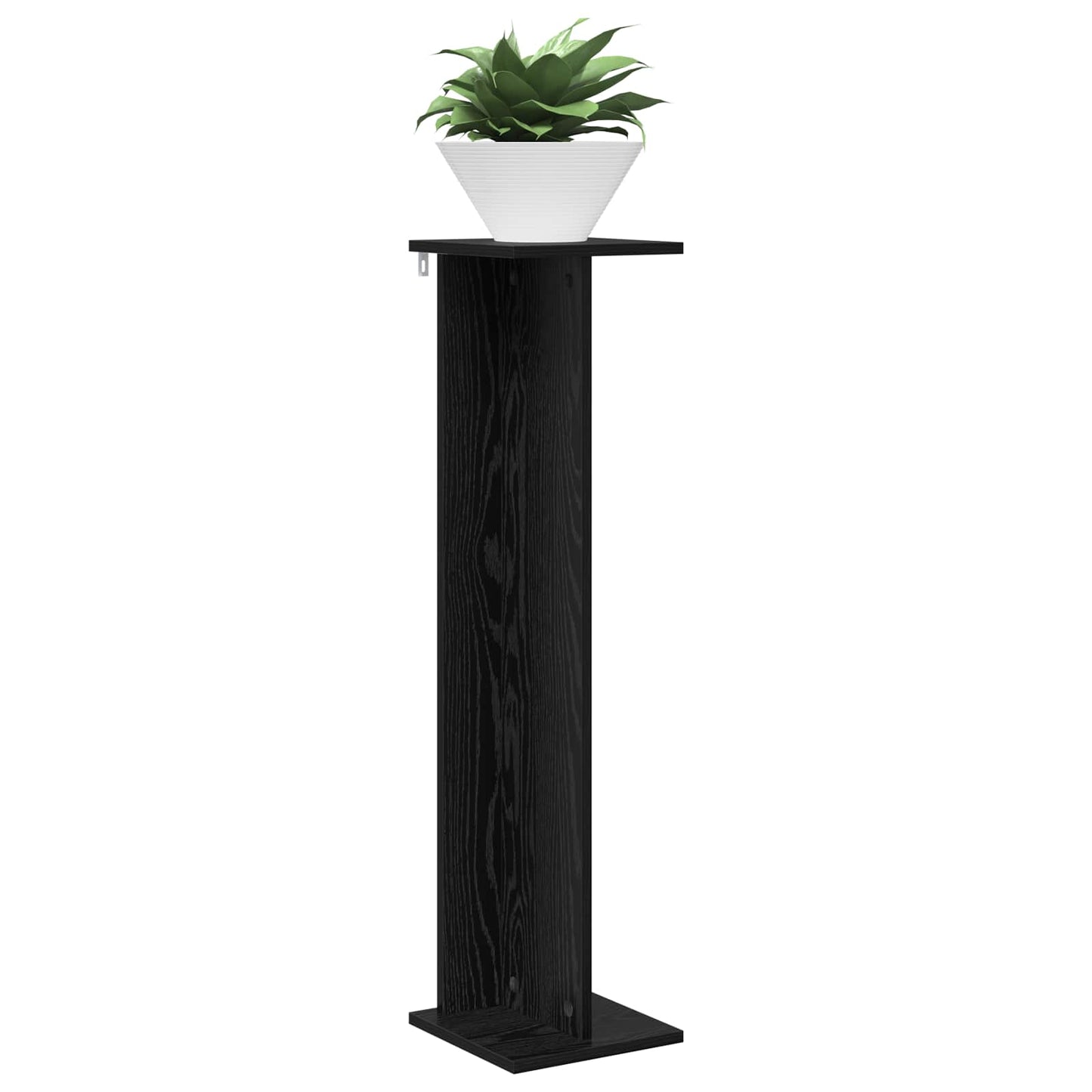 Növényállvány 2 db Fekete Tölgy 25 x 25,5 x 100,5 cm Mérnöki fa