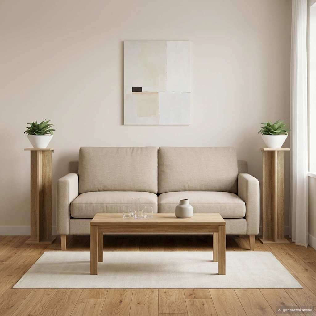 Növényállvány 2 db Sonoma tölgy 25 x 25,5 x 100,5 cm Mérnöki fa